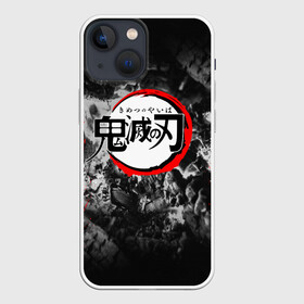 Чехол для iPhone 13 mini с принтом Japanese hierogliphes Demon Slayer в Кировске,  |  | demon slayer | demon slayer: kimetsu no yaiba | kimetsu | kimetsu no yaiba | nezuko | slayer | tanjiro | клинок рассекающий демонов | незуко | танджиро | шинобу кочо