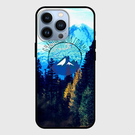 Чехол для iPhone 13 Pro с принтом лес в Кировске,  |  | Тематика изображения на принте: альпинизм | горы | кемпинг | лес | счастье не за горами | туризм