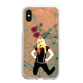 Чехол для iPhone XS Max матовый с принтом Avril Lavigne в Кировске, Силикон | Область печати: задняя сторона чехла, без боковых панелей | avril lavigne | аврил лавин | блондиника | музыка | рок