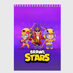 Скетчбук с принтом Brawl Stars в Кировске, 100% бумага
 | 48 листов, плотность листов — 100 г/м2, плотность картонной обложки — 250 г/м2. Листы скреплены сверху удобной пружинной спиралью | bo | brawl | brock | bull | colt | dynamike | elprimo | jessie | leon | moba | nita | shelly | stars | бо | брок | булл | джесси | динамайк | кольт | леон | нита | шелли | эльпримо