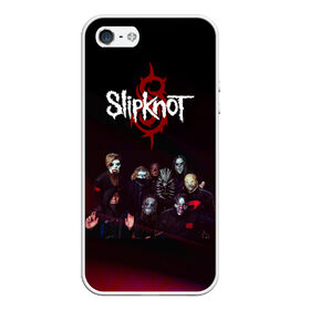 Чехол для iPhone 5/5S матовый с принтом Slipknot в Кировске, Силикон | Область печати: задняя сторона чехла, без боковых панелей | slipknot | металл | музыка | рок | слипкнот