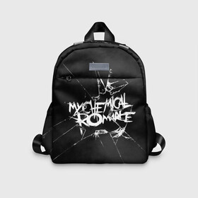 Детский рюкзак 3D с принтом MY CHEMICAL ROMANCE. в Кировске, 100% полиэстер | лямки с регулируемой длиной, сверху петелька, чтобы рюкзак можно было повесить на вешалку. Основное отделение закрывается на молнию, как и внешний карман. Внутри дополнительный карман. По бокам два дополнительных кармашка | Тематика изображения на принте: music | my chemical romance | rock | боб брайар | джеймс дьюис | джерард уэи | май чемикал романс | майки уэи | музыка | рок | рэй торо | фрэнк айеро