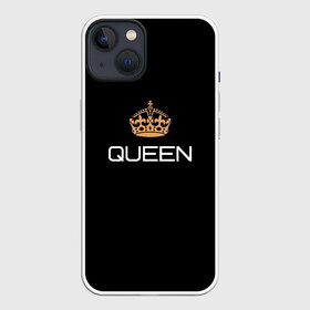 Чехол для iPhone 13 с принтом Королева в Кировске,  |  | для двоих | королева | корона | парные | подарок девушке | подарок ей | подарок жене