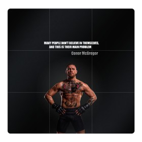 Магнитный плакат 3Х3 с принтом Conor McGregor: Motivation в Кировске, Полимерный материал с магнитным слоем | 9 деталей размером 9*9 см | conor mcgregor | motivation | quotes | ufc