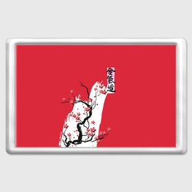 Магнит 45*70 с принтом Сакура Айкидо в Кировске, Пластик | Размер: 78*52 мм; Размер печати: 70*45 | aikido | аикидо | айкидо | восточные единоборства | единоборства | морихей уэсиба