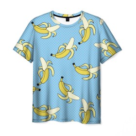 Мужская футболка 3D с принтом Banana art в Кировске, 100% полиэфир | прямой крой, круглый вырез горловины, длина до линии бедер | banana | pop art | банан | бананы | поп арт