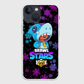 Чехол для iPhone 13 mini с принтом BRAWL STARS LEON НОВОГОДНИЙ в Кировске,  |  | brawl stars | brawl stars новогодний | christmas | crow | leon | leon shark | new year | shark | stars | акула | ворон | леон | леон акула | новогодний | новый год | спайк