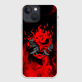 Чехол для iPhone 13 mini с принтом CYBERPUNK 2077 KEANU REEVES в Кировске,  |  | bright | cd project red | cyberpunk 2077 | fire | flame | heat | keanu reeves | light | samurai | wildfire | искры | киану ривз | киберпанк 2077 | огненный | огонь | пламя | пожар | самураи