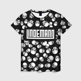 Женская футболка 3D с принтом Lindemann в Кировске, 100% полиэфир ( синтетическое хлопкоподобное полотно) | прямой крой, круглый вырез горловины, длина до линии бедер | lindemann | metall | till | линдеманн | металл | тиль | тиль линдеманн