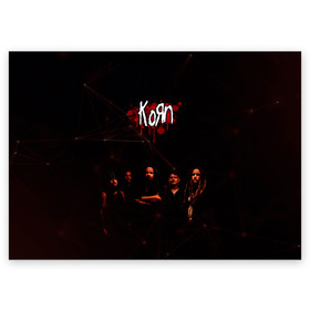 Поздравительная открытка с принтом Korn в Кировске, 100% бумага | плотность бумаги 280 г/м2, матовая, на обратной стороне линовка и место для марки
 | Тематика изображения на принте: korn | корн | музыка | рок
