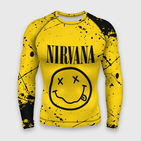 Мужской рашгард 3D с принтом NIRVANA в Кировске,  |  | nirvana | smile | курт кобейн | нирвана | смайл