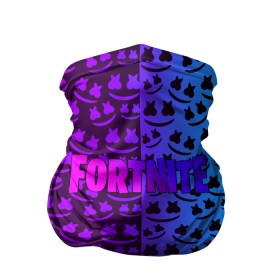 Бандана-труба 3D с принтом FORTNITE x MARSHMELLO в Кировске, 100% полиэстер, ткань с особыми свойствами — Activecool | плотность 150‒180 г/м2; хорошо тянется, но сохраняет форму | 