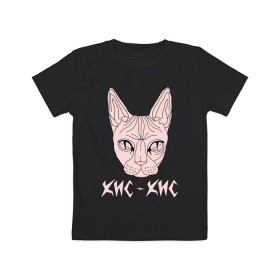 Детская футболка хлопок с принтом КИС-КИС в Кировске, 100% хлопок | круглый вырез горловины, полуприлегающий силуэт, длина до линии бедер | группа | кис кис | панк рок | рок