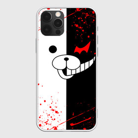 Чехол для iPhone 12 Pro с принтом MONOKUMA | МОНОКУМА в Кировске, силикон | область печати: задняя сторона чехла, без боковых панелей | anime | bear | black  white | danganronpa | kurokuma | monodam | monokuma | monomi | monotaro | rabbit | school | shirokuma | аниме | главарь | мoноми | монокума | черно белый | школа