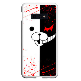 Чехол для Samsung S10E с принтом MONOKUMA в Кировске, Силикон | Область печати: задняя сторона чехла, без боковых панелей | anime | bear | black  white | danganronpa | kurokuma | monodam | monokuma | monomi | monotaro | rabbit | school | shirokuma | аниме | главарь | мoноми | монокума | черно белый | школа