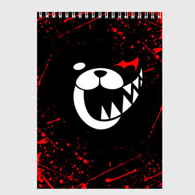 Скетчбук с принтом MONOKUMA в Кировске, 100% бумага
 | 48 листов, плотность листов — 100 г/м2, плотность картонной обложки — 250 г/м2. Листы скреплены сверху удобной пружинной спиралью | Тематика изображения на принте: anime | bear | black  white | danganronpa | kurokuma | monodam | monokuma | monomi | monotaro | rabbit | school | shirokuma | аниме | главарь | мoноми | монокума | черно белый | школа