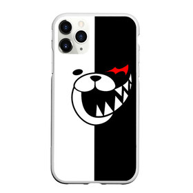 Чехол для iPhone 11 Pro матовый с принтом MONOKUMA (КАПЮШОН) в Кировске, Силикон |  | Тематика изображения на принте: anime | bear | black  white | danganronpa | kurokuma | monodam | monokuma | monomi | monotaro | rabbit | school | shirokuma | аниме | главарь | мoноми | монокума | черно белый | школа