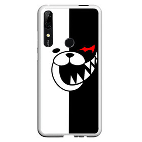 Чехол для Honor P Smart Z с принтом MONOKUMA (КАПЮШОН) в Кировске, Силикон | Область печати: задняя сторона чехла, без боковых панелей | anime | bear | black  white | danganronpa | kurokuma | monodam | monokuma | monomi | monotaro | rabbit | school | shirokuma | аниме | главарь | мoноми | монокума | черно белый | школа