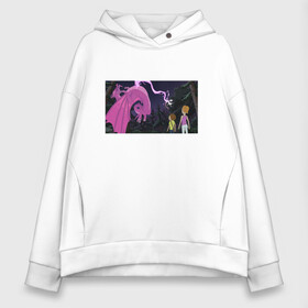 Женское худи Oversize хлопок с принтом SPECIAL RICKTIMS MORTY в Кировске, френч-терри — 70% хлопок, 30% полиэстер. Мягкий теплый начес внутри —100% хлопок | боковые карманы, эластичные манжеты и нижняя кромка, капюшон на магнитной кнопке | Тематика изображения на принте: 4 сезон | balthromaw | dsgnosadchaya | rick  morty | бальтрамон | джастин ройланд | дракон | дэн хармон | миссикс | плюмбус | рик и морти | саммер