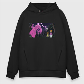 Мужское худи Oversize хлопок с принтом SPECIAL RICKTIMS MORTY в Кировске, френч-терри — 70% хлопок, 30% полиэстер. Мягкий теплый начес внутри —100% хлопок | боковые карманы, эластичные манжеты и нижняя кромка, капюшон на магнитной кнопке | Тематика изображения на принте: 4 сезон | balthromaw | dsgnosadchaya | rick  morty | бальтрамон | джастин ройланд | дракон | дэн хармон | миссикс | плюмбус | рик и морти | саммер