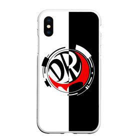 Чехол для iPhone XS Max матовый с принтом MONOKUMA DANGANRONPA в Кировске, Силикон | Область печати: задняя сторона чехла, без боковых панелей | anime | bear | black  white | danganronpa | kurokuma | monodam | monokuma | monomi | monotaro | rabbit | school | shirokuma | аниме | главарь | мoноми | монокума | черно белый | школа