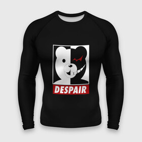 Мужской рашгард 3D с принтом Monokuma despair на черном в Кировске,  |  | anime | art | bear | danganronpa | japan | monokuma | аниме | арт | животное | манга | медведь | мишка | мульфильм | персонаж | плюшевый | япония