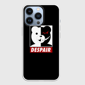 Чехол для iPhone 13 Pro с принтом Monokuma despair на черном в Кировске,  |  | Тематика изображения на принте: anime | art | bear | danganronpa | japan | monokuma | аниме | арт | животное | манга | медведь | мишка | мульфильм | персонаж | плюшевый | япония