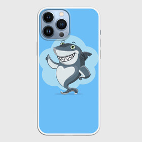 Чехол для iPhone 13 Pro Max с принтом Акула с улыбкой в Кировске,  |  | shark | акула | весёлый | вода | животное | зубы | милый | море | океан | опасный | палец вверх | подводный | природа | рыба | синий | смешной | улыбка | хищник | хищное