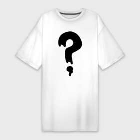 Платье-футболка хлопок с принтом Знак Вопроса в Кировске,  |  | футболка суса из гравити фолз