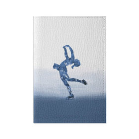 Обложка для паспорта матовая кожа с принтом Фигурное катание в Кировске, натуральная матовая кожа | размер 19,3 х 13,7 см; прозрачные пластиковые крепления | figure skating | коньки | конькобежный спорт | фигурное катание