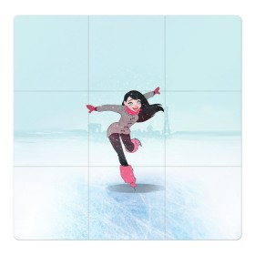 Магнитный плакат 3Х3 с принтом Фигурное катание в Кировске, Полимерный материал с магнитным слоем | 9 деталей размером 9*9 см | Тематика изображения на принте: figure skating | коньки | конькобежный спорт | фигурное катание