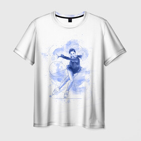 Мужская футболка 3D с принтом Фигурное катание в Кировске, 100% полиэфир | прямой крой, круглый вырез горловины, длина до линии бедер | figure skating | коньки | конькобежный спорт | фигурное катание