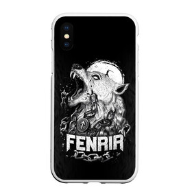 Чехол для iPhone XS Max матовый с принтом Fenrir в Кировске, Силикон | Область печати: задняя сторона чехла, без боковых панелей | fenrir | viking | vikings | викинг | викинги | волк | мех | мифология. русь | оскал | скандинавы | славяне | собака | фенрир | шерсть | язычник