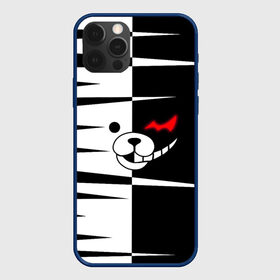 Чехол для iPhone 12 Pro с принтом MONOKUMA зубья в Кировске, силикон | область печати: задняя сторона чехла, без боковых панелей | danganronpa | monokuma | trigger happy havoc | аниме | игрушка | манга | медведь | монокума | монохром | мягкая игрушка робот | робот