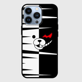 Чехол для iPhone 13 Pro с принтом MONOKUMA зубья в Кировске,  |  | danganronpa | monokuma | trigger happy havoc | аниме | игрушка | манга | медведь | монокума | монохром | мягкая игрушка робот | робот