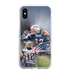 Чехол для iPhone XS Max матовый с принтом Brady в Кировске, Силикон | Область печати: задняя сторона чехла, без боковых панелей | американский футбол | мяч | футбол