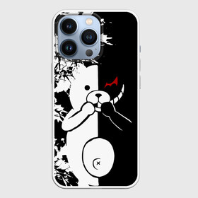 Чехол для iPhone 13 Pro с принтом MONOKUMA держит руки в Кировске,  |  | Тематика изображения на принте: danganronpa | monokuma | trigger happy havoc | аниме | игрушка | манга | медведь | монокума | монохром | мягкая игрушка робот | робот