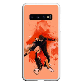 Чехол для Samsung Galaxy S10 с принтом парное фигурное катание в Кировске, Силикон | Область печати: задняя сторона чехла, без боковых панелей | зимний спорт | катание на льду | коньки | конькобежный спорт | фигурное катание