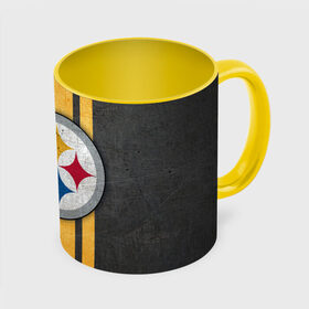 Кружка с принтом Pittsburgh Steelers в Кировске, керамика | ёмкость 330 мл | Тематика изображения на принте: 
