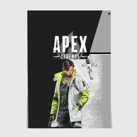 Постер с принтом Apex Legends в Кировске, 100% бумага
 | бумага, плотность 150 мг. Матовая, но за счет высокого коэффициента гладкости имеет небольшой блеск и дает на свету блики, но в отличии от глянцевой бумаги не покрыта лаком | apex | entertainment | legends | respawn | апекс | игра | легендс | шутер
