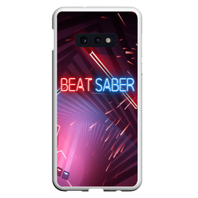 Чехол для Samsung S10E с принтом Beat Saber в Кировске, Силикон | Область печати: задняя сторона чехла, без боковых панелей | 3d | 3д | beat | saber | виртуальная | игра | реальность | ритм