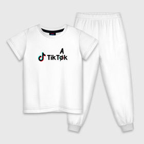 Детская пижама хлопок с принтом Tik Tok - Тик Ток в Кировске, 100% хлопок |  брюки и футболка прямого кроя, без карманов, на брюках мягкая резинка на поясе и по низу штанин
 | tik tok | приложение | сеть | социальная | тик ток