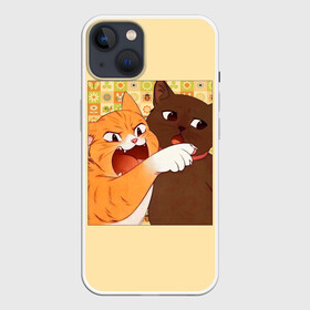 Чехол для iPhone 13 с принтом Woman yelling at Cat meme в Кировске,  |  | at | cat | mem | meme | mems | woman | yelling | мем | мемы