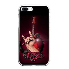 Чехол для iPhone 7Plus/8 Plus матовый с принтом Rock Star в Кировске, Силикон | Область печати: задняя сторона чехла, без боковых панелей | rock | музыка. | рок