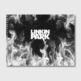 Альбом для рисования с принтом LINKIN PARK в Кировске, 100% бумага
 | матовая бумага, плотность 200 мг. | Тематика изображения на принте: chester bennington | linkin park | mike shinoda | линкин парк