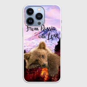 Чехол для iPhone 13 Pro с принтом Из России с любовью в Кировске,  |  | Тематика изображения на принте: из россии с любовью | медведь | медвежонок | русский медведь