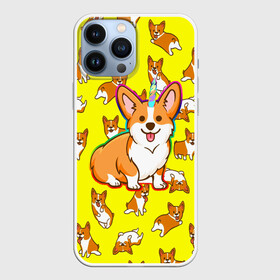 Чехол для iPhone 13 Pro Max с принтом Corgi в Кировске,  |  | corgi | dog | dogs | волшебство | единорог | корги | мило | радуга | собаки | собачки