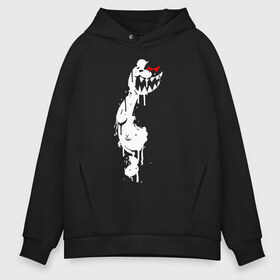 Мужское худи Oversize хлопок с принтом Monokuma paint в Кировске, френч-терри — 70% хлопок, 30% полиэстер. Мягкий теплый начес внутри —100% хлопок | боковые карманы, эластичные манжеты и нижняя кромка, капюшон на магнитной кнопке | danganronpa | eye | monokuma | paint | аватар | антагонист | брызги | глаз | игрушка | краска | медведь | монокума | мягкая | панда | потёки | робот