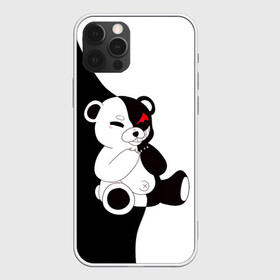 Чехол для iPhone 12 Pro с принтом MONOKUMA сидит  в Кировске, силикон | область печати: задняя сторона чехла, без боковых панелей | danganronpa | eye | monokuma | аватар | антагонист | глаз | игрушка | медведь | монокума | мягкая | панда | робот