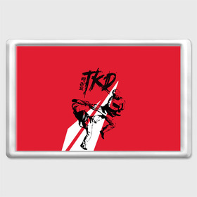 Магнит 45*70 с принтом Taekwondo в Кировске, Пластик | Размер: 78*52 мм; Размер печати: 70*45 | taekwondo | восточные единоборства | единоборства | теквондо | тхэквондо | тэквондо
